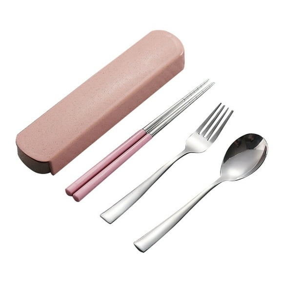 Case Chideno Portable Cutlery Travel Flatware Set Her Camp Japanese Chopstick Korean Gift Him Green Stainless Steel Spoon- Fork